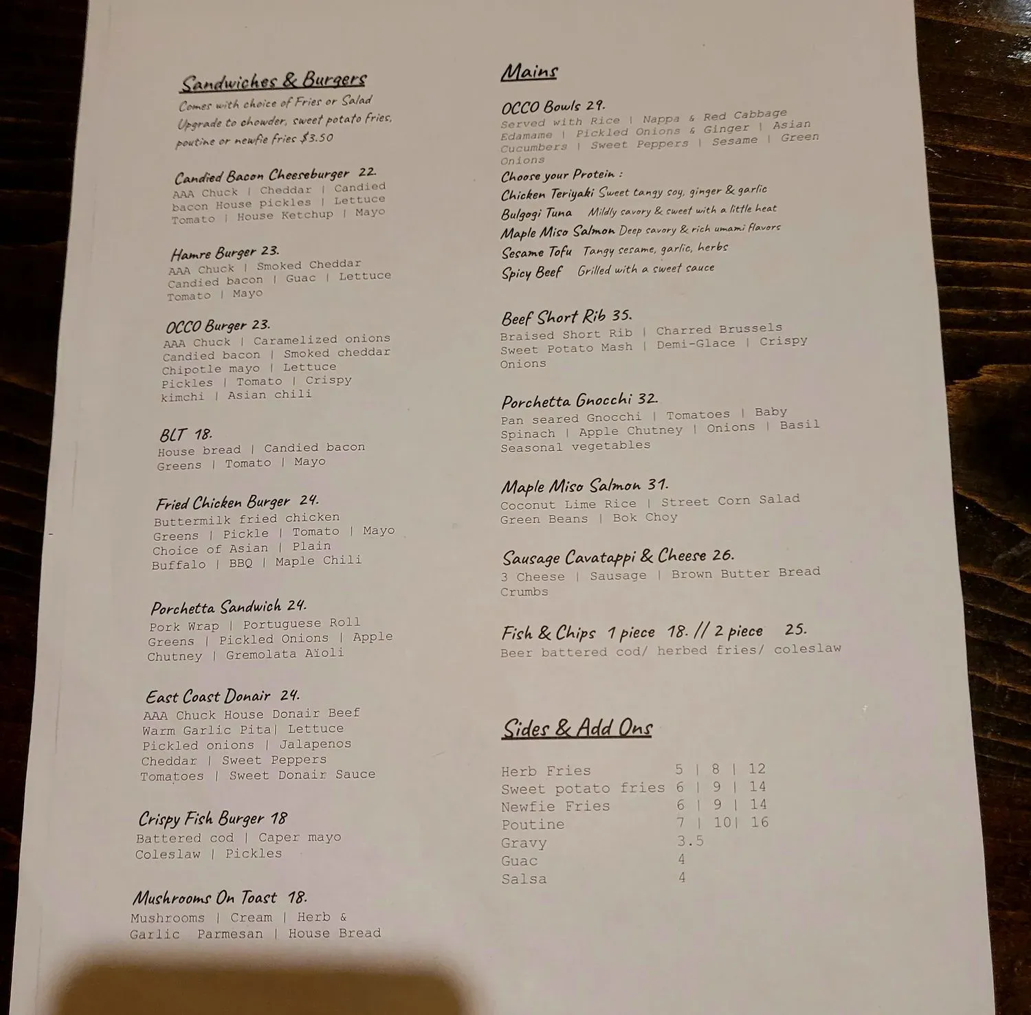 Menu 1