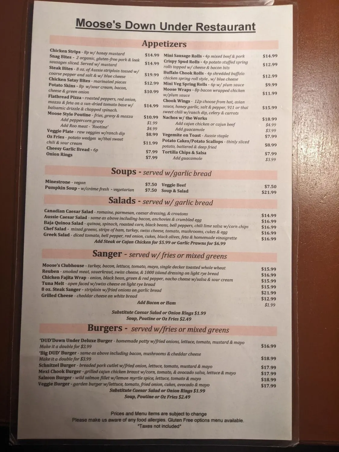 Menu 1