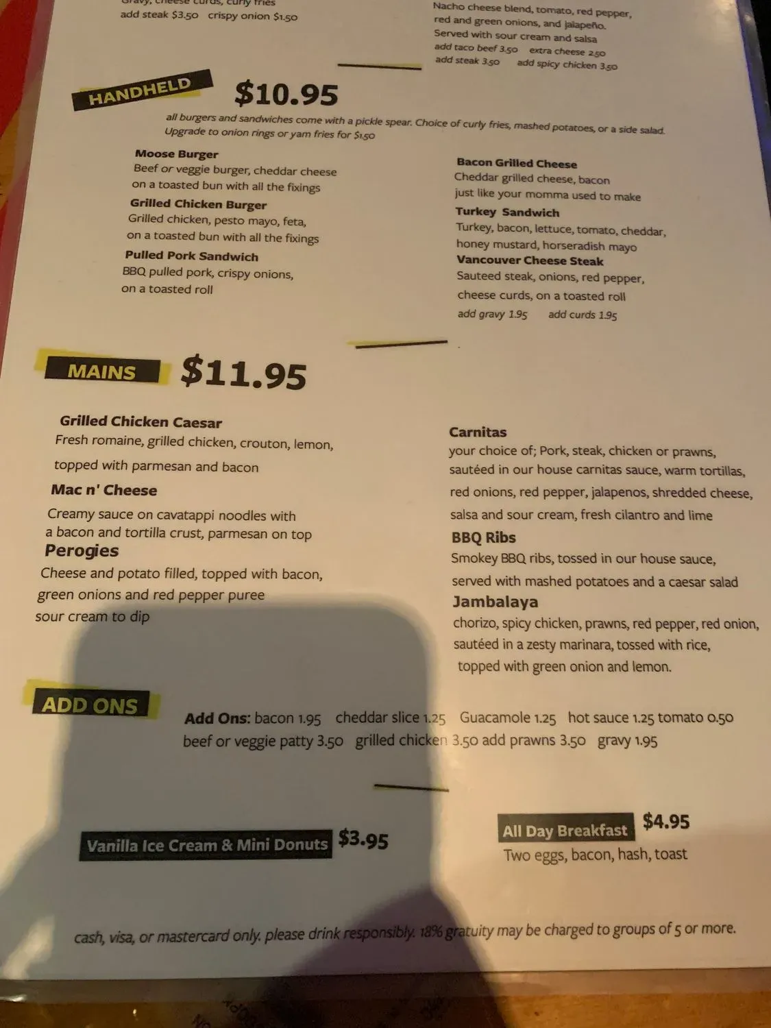 Menu 5