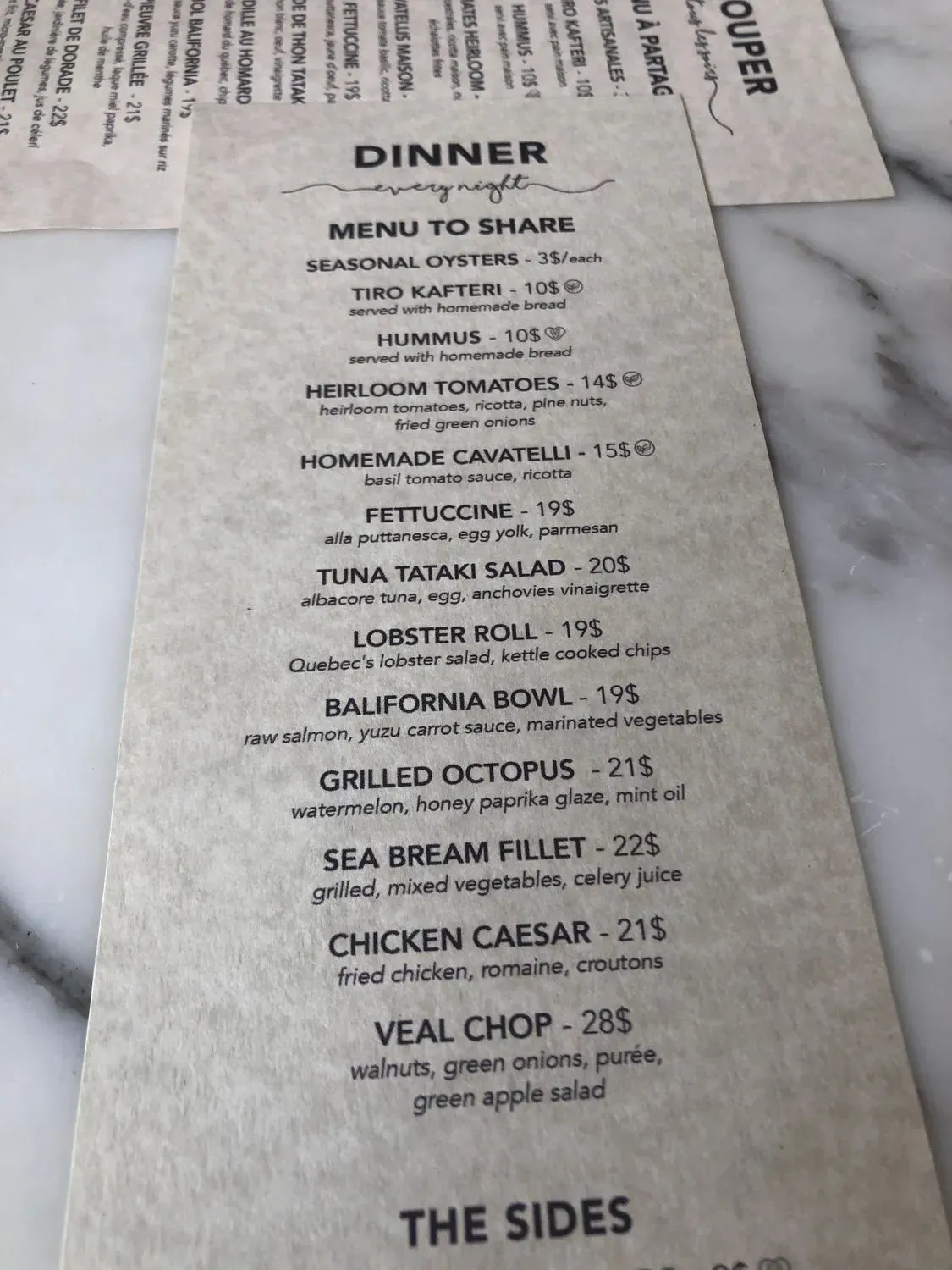 Menu 5