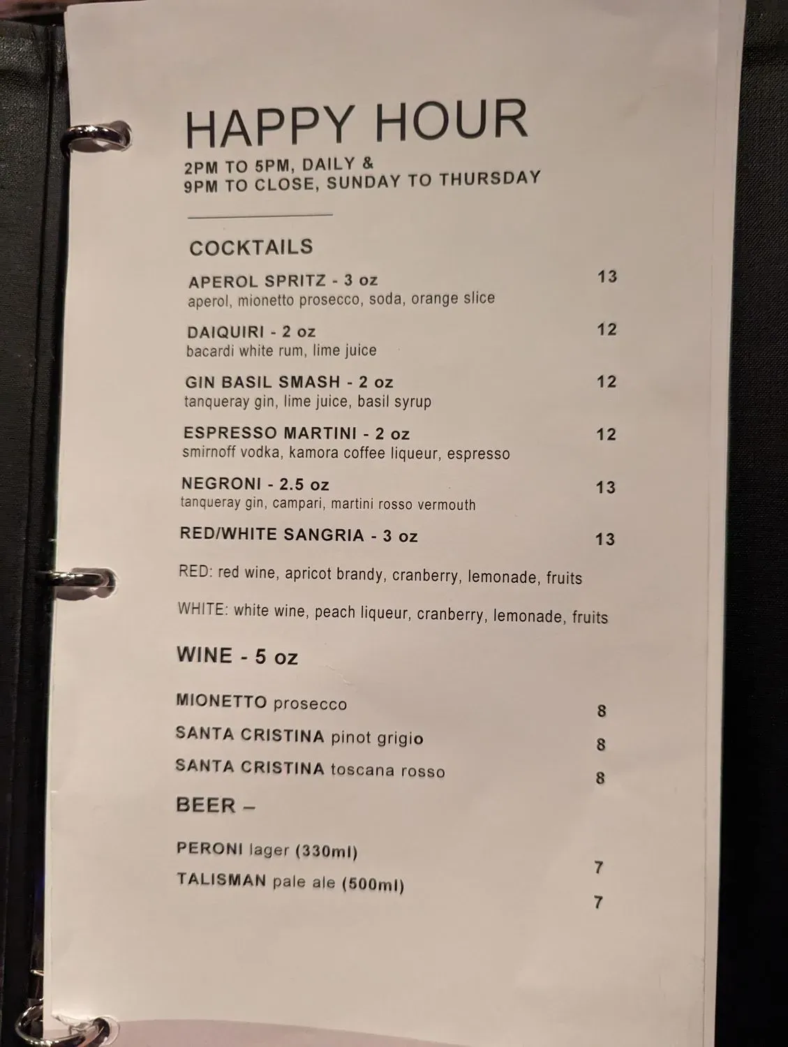 Menu 4