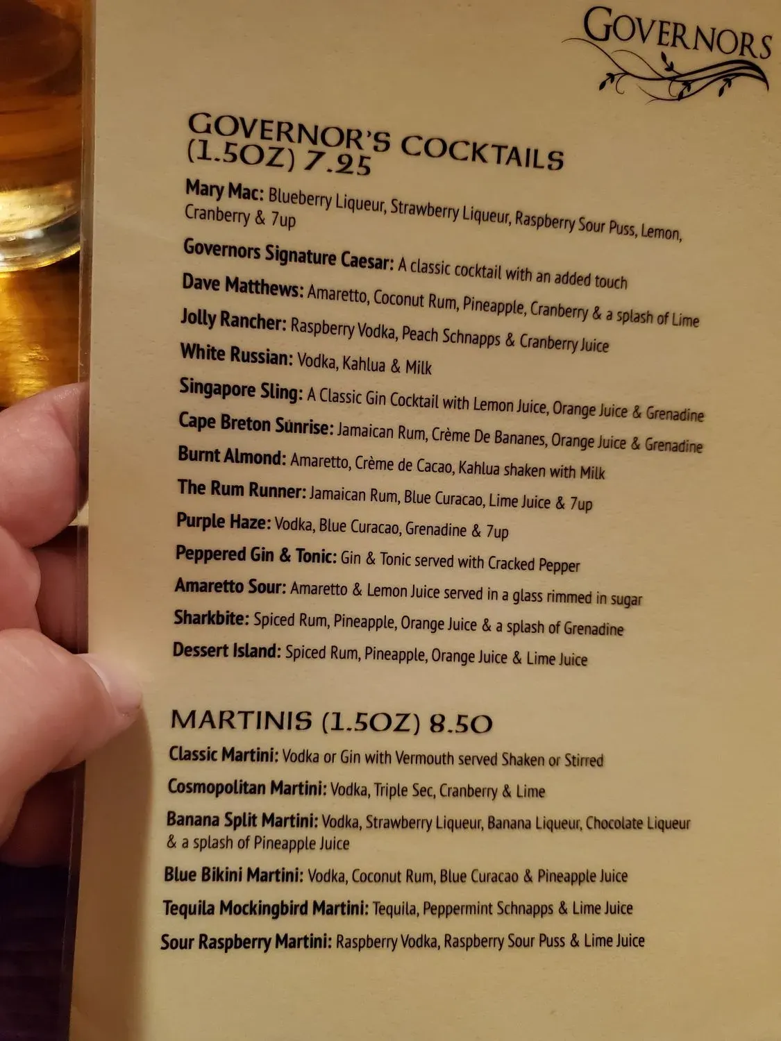 Menu 1