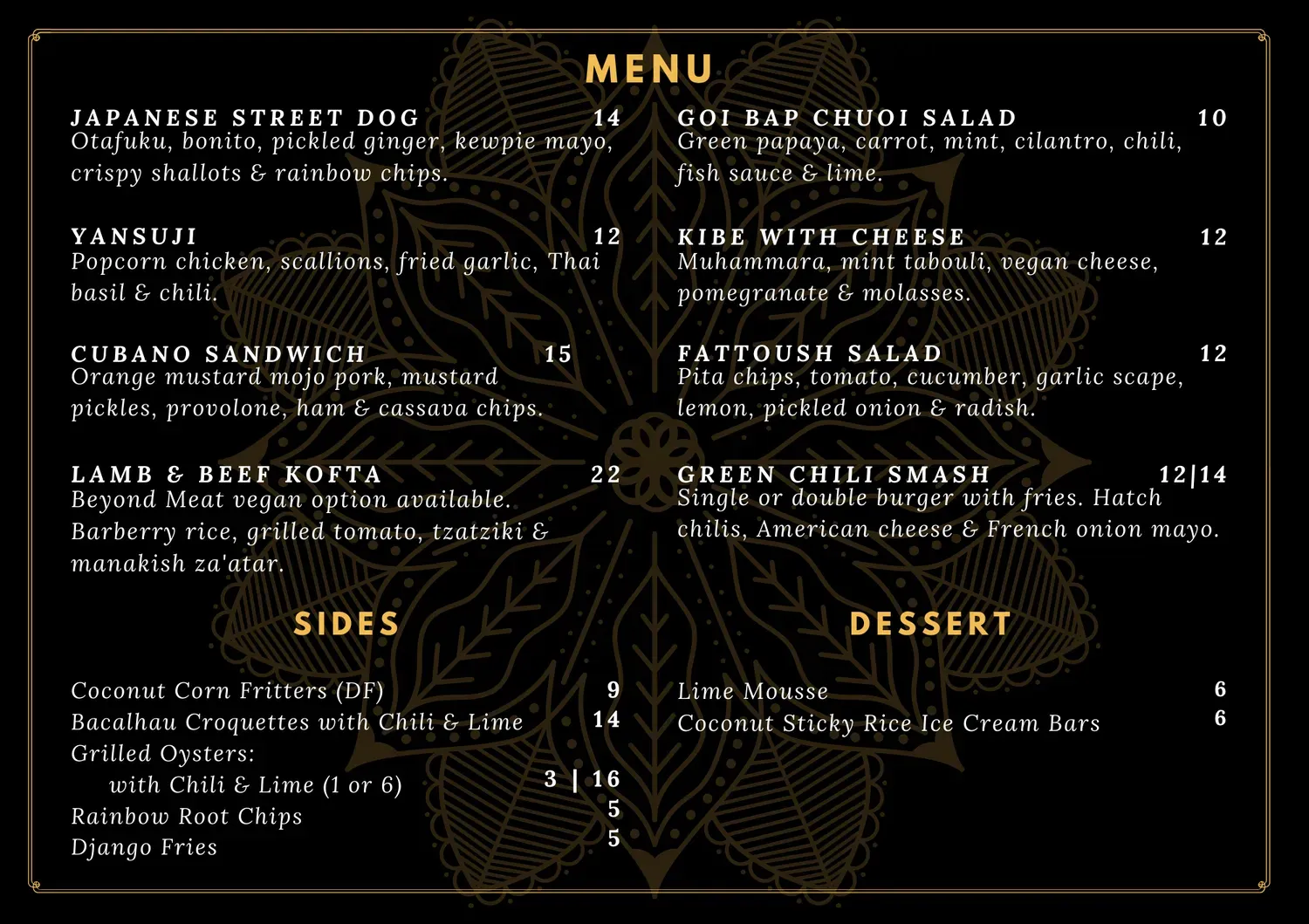 Menu 2