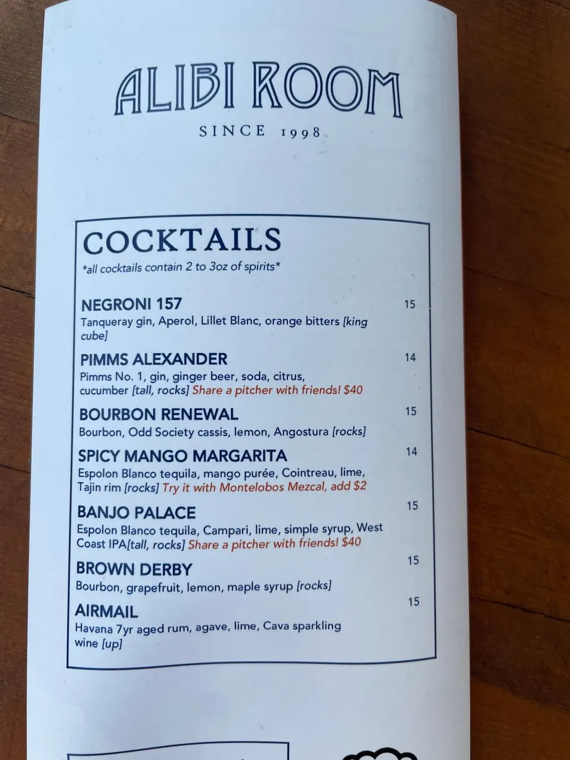 Menu 1