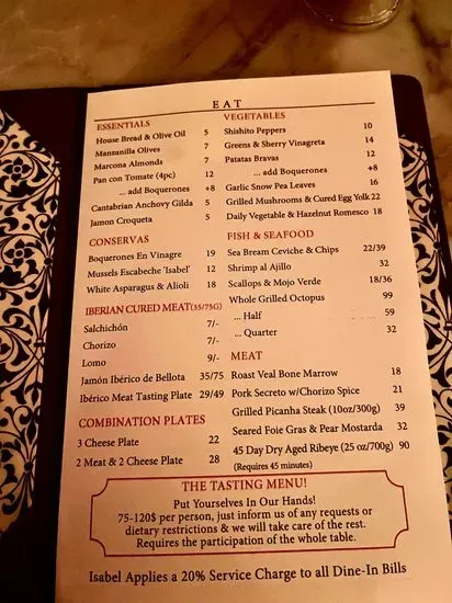 Menu 5