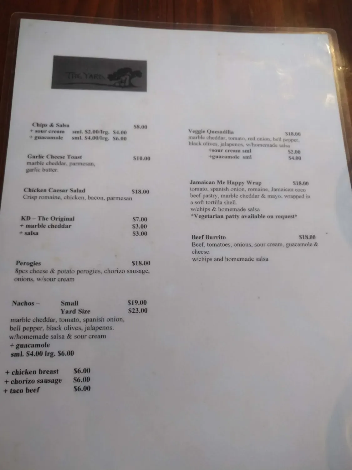 Menu 5