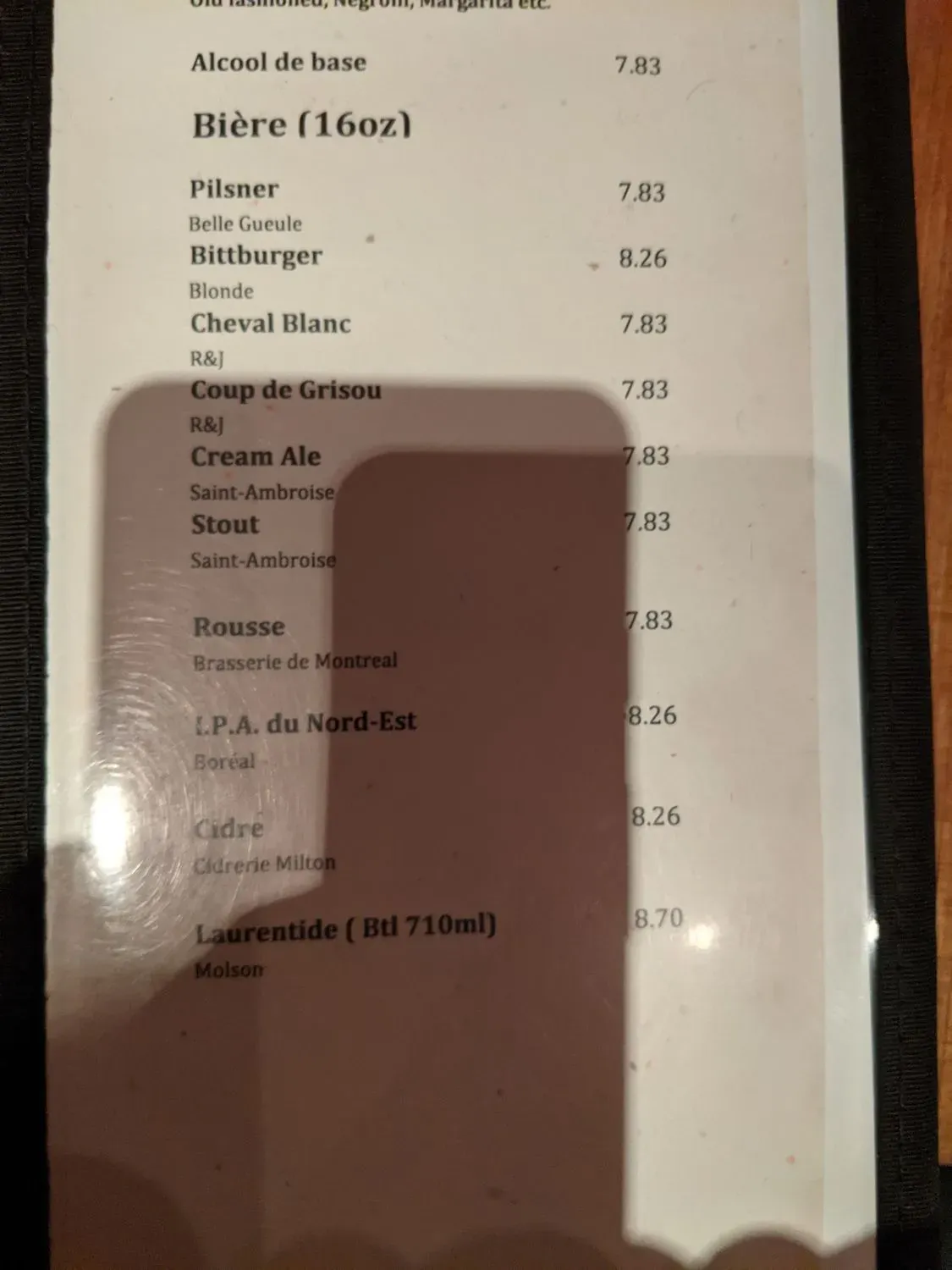 Menu 5