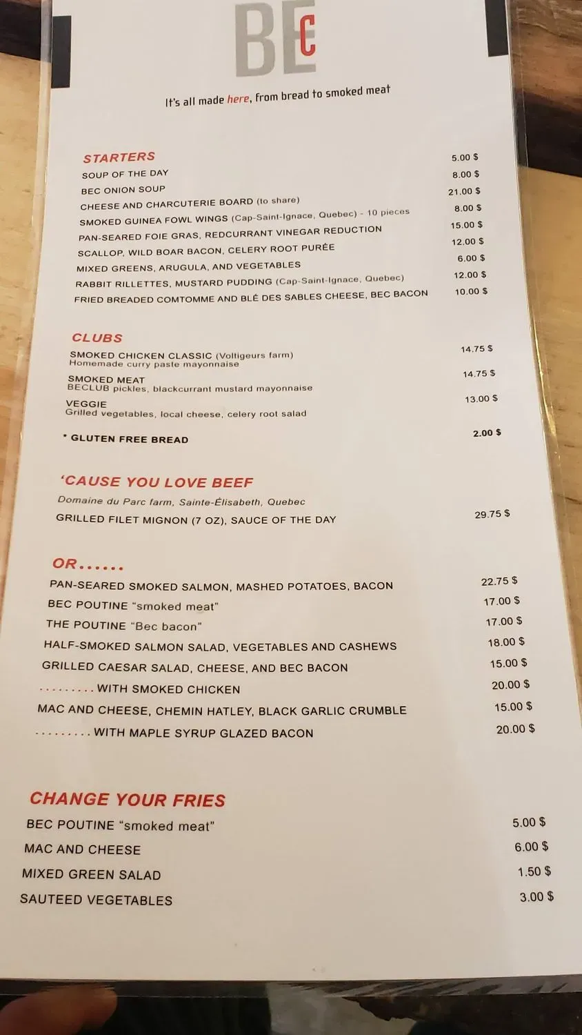 Menu 5