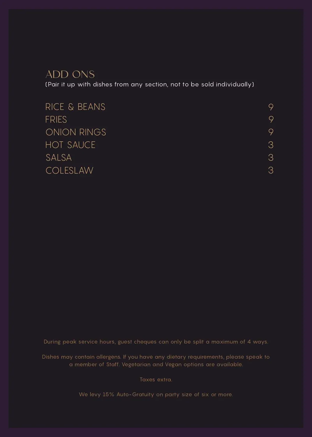 Menu 5