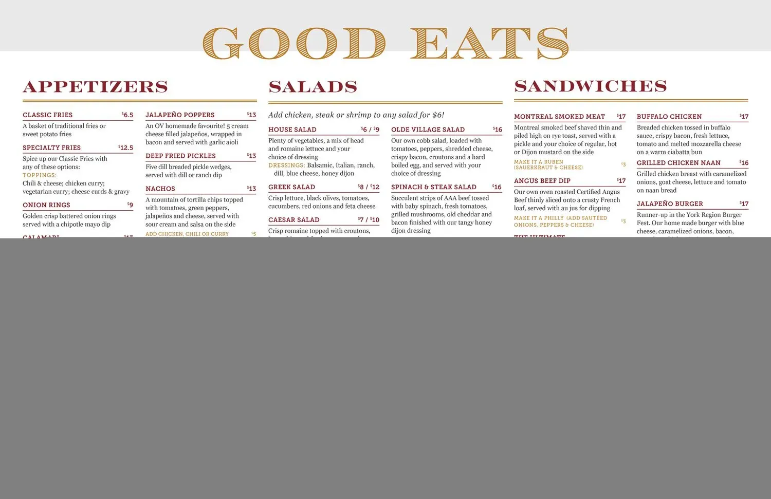 Menu 1