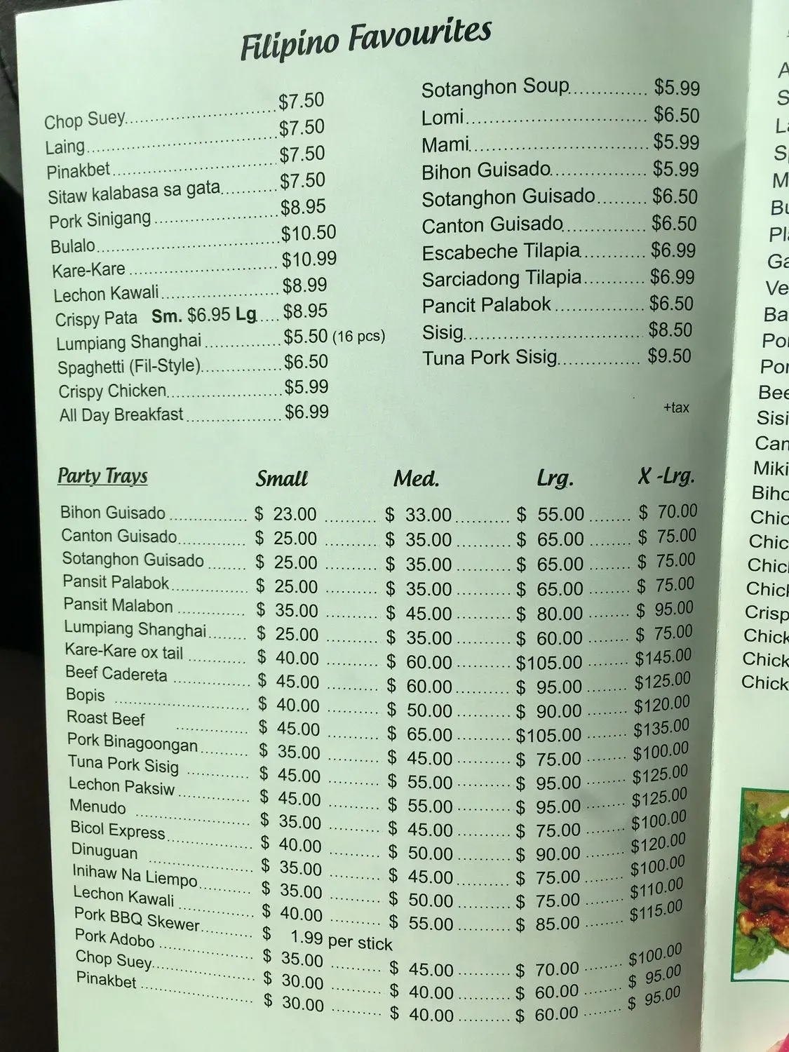 Menu 1