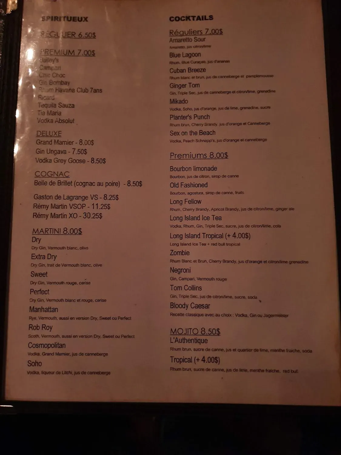 Menu 5