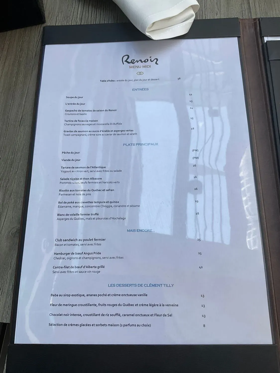 Menu 5