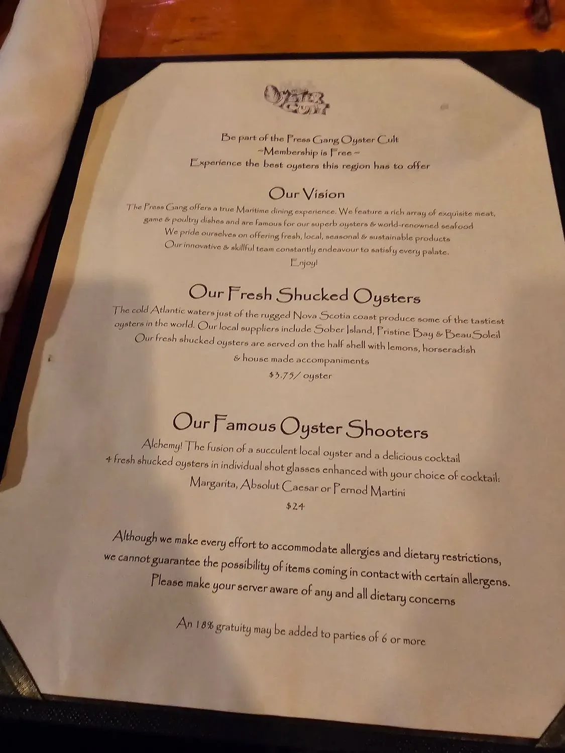 Menu 5