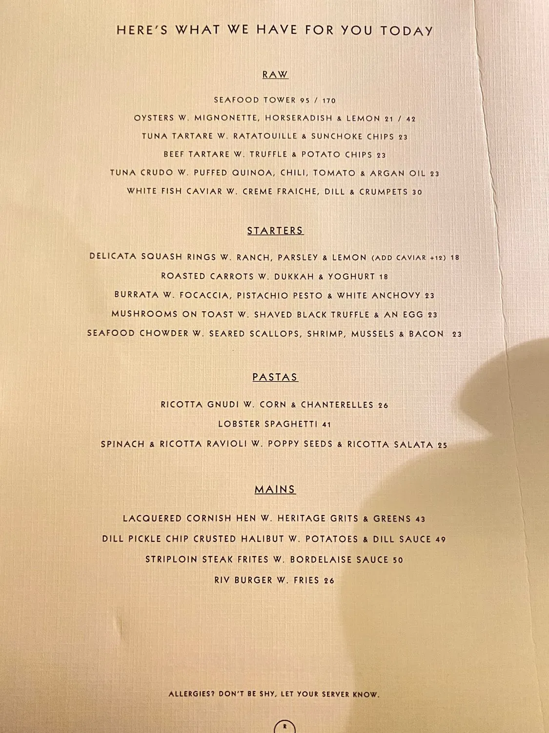 Menu 1