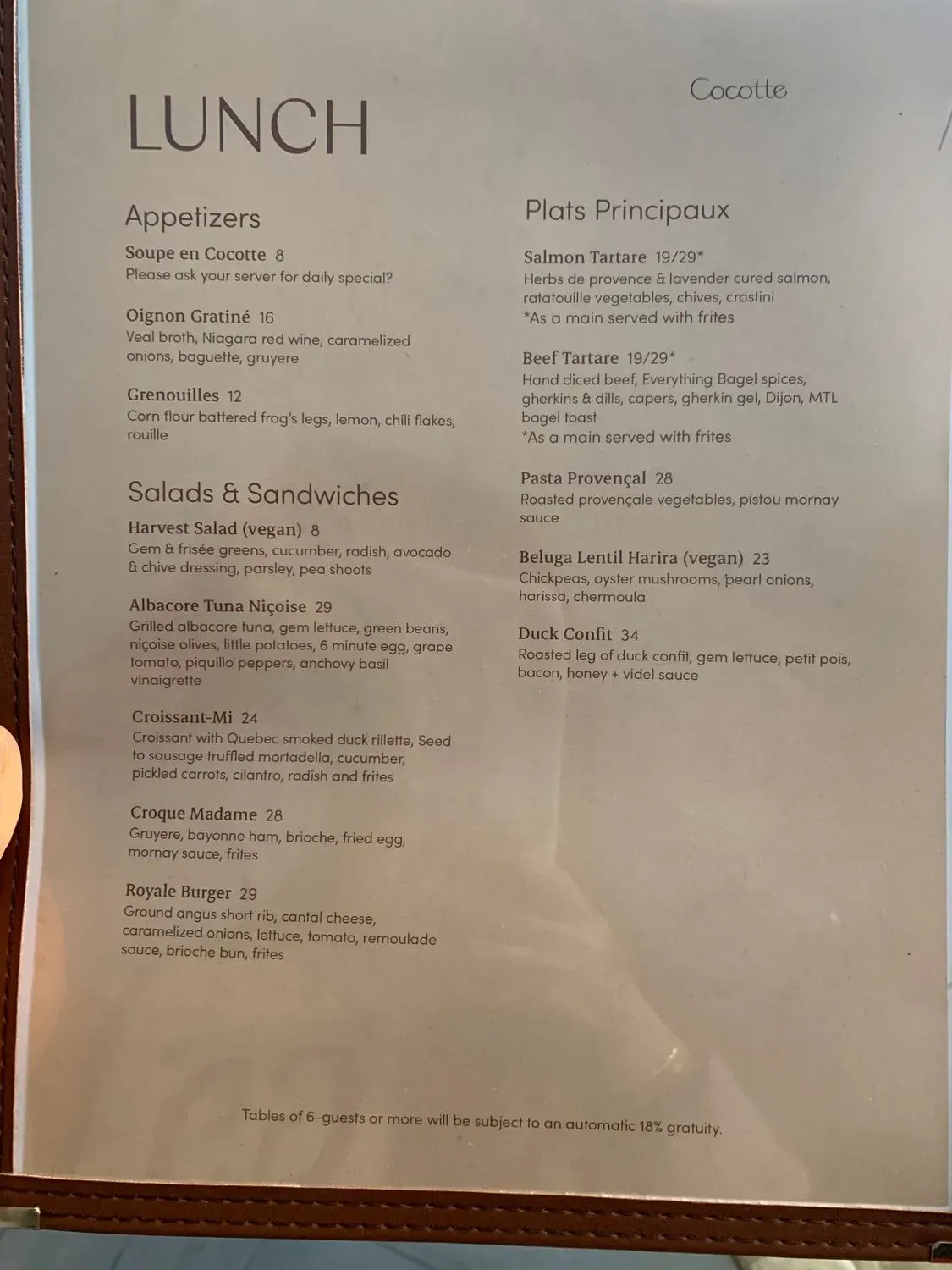 Menu 1