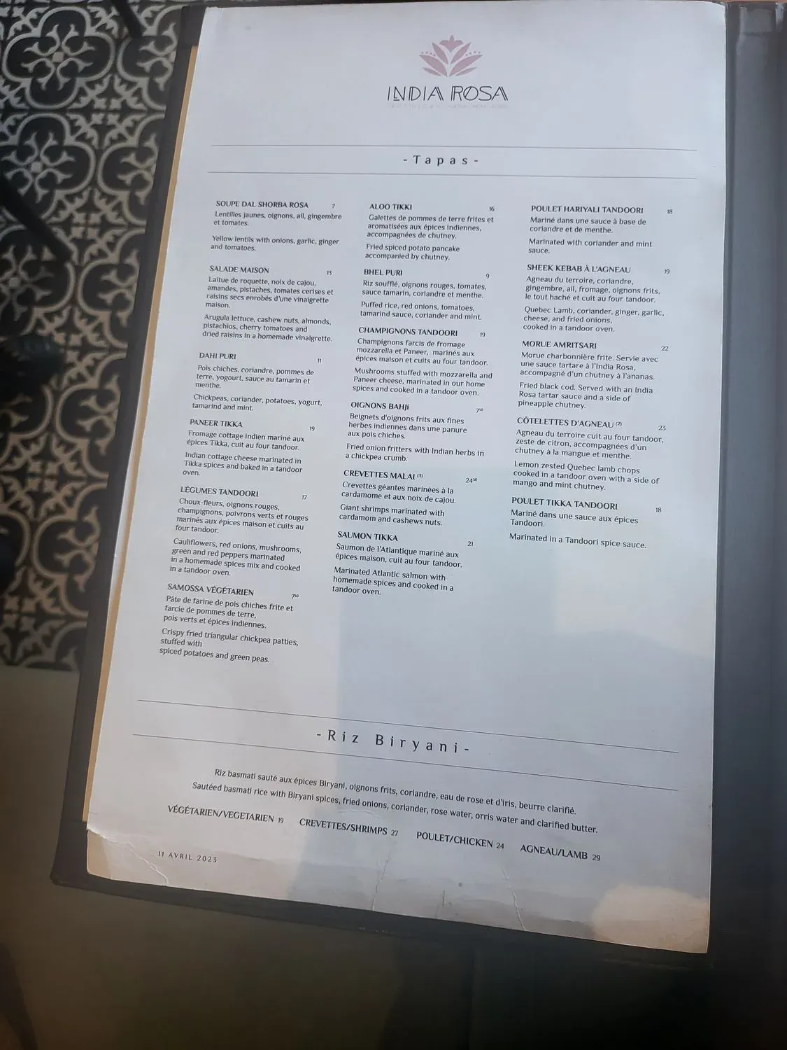 Menu 3