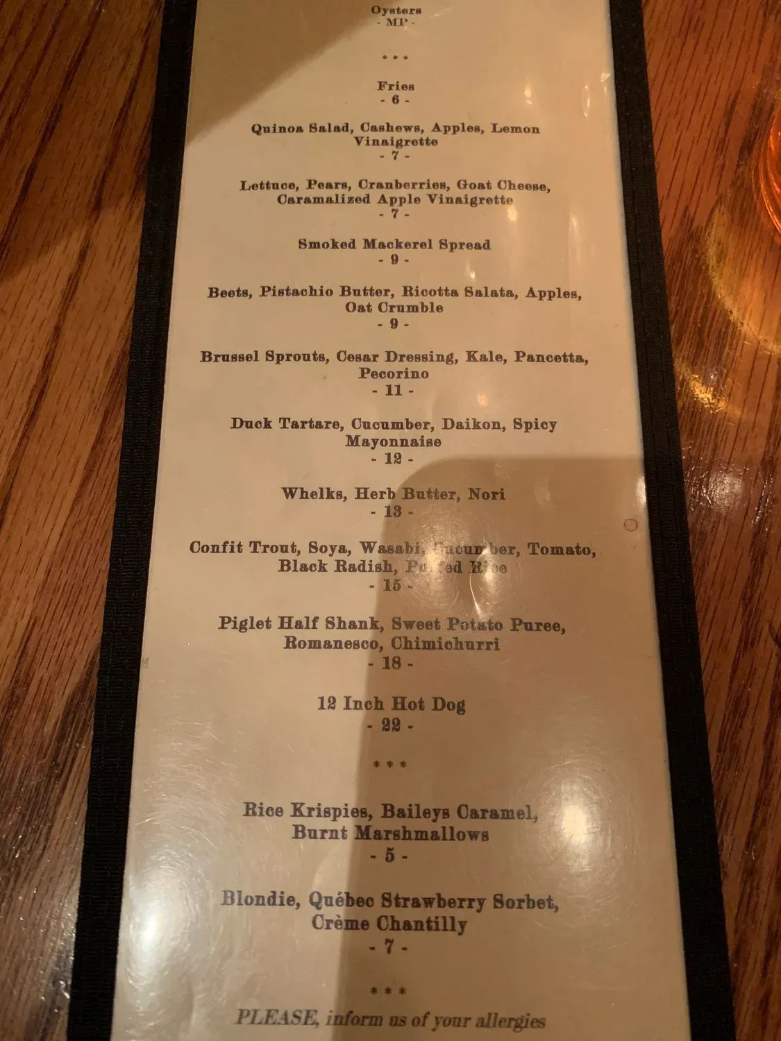 Menu 5