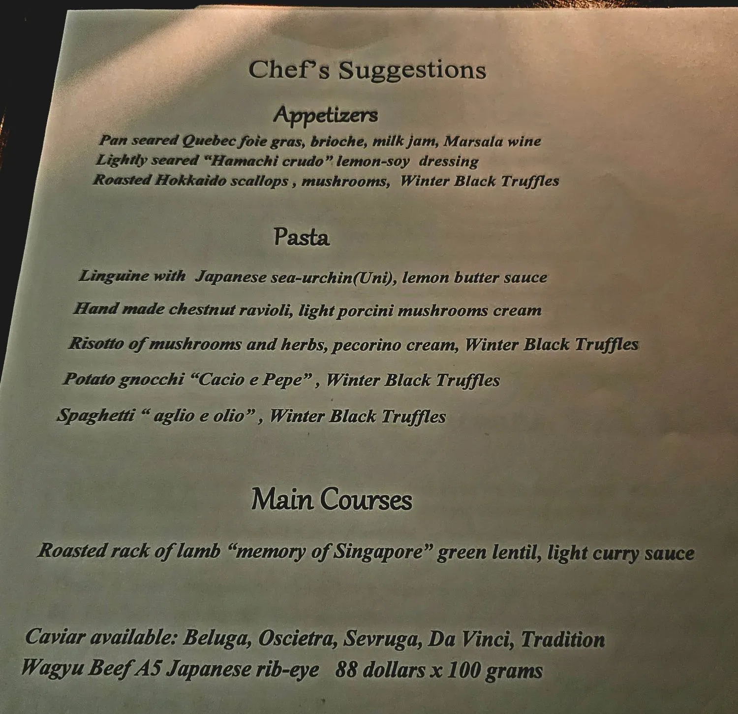 Menu 1