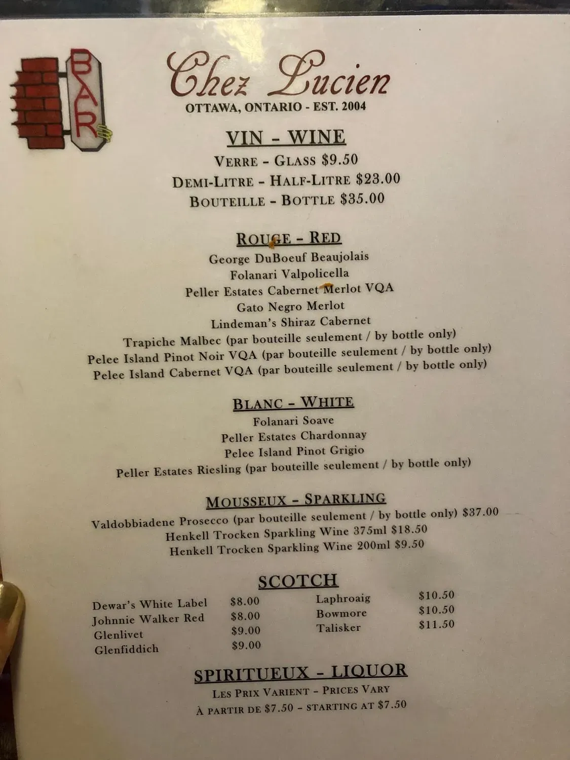 Menu 5