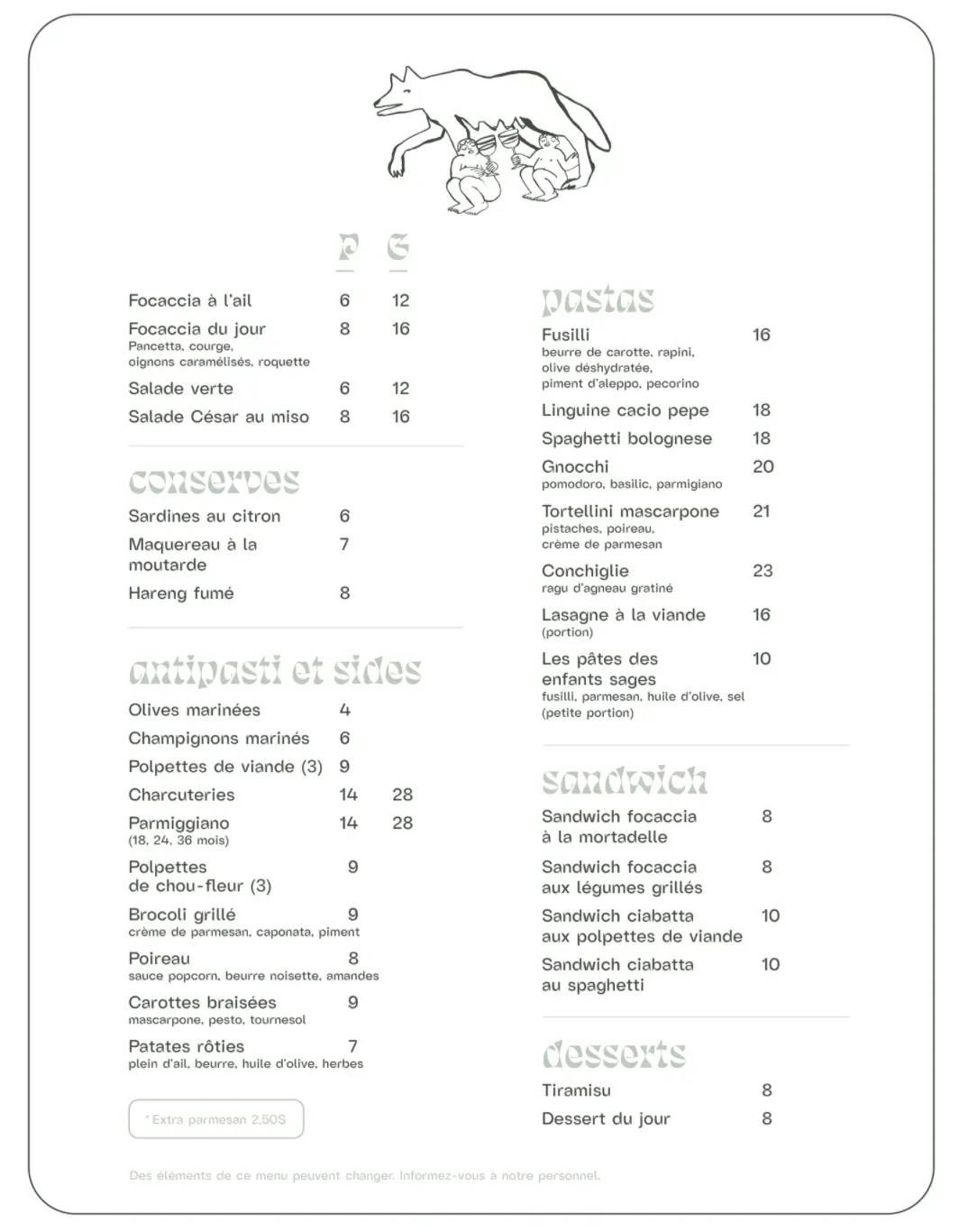 Menu 1