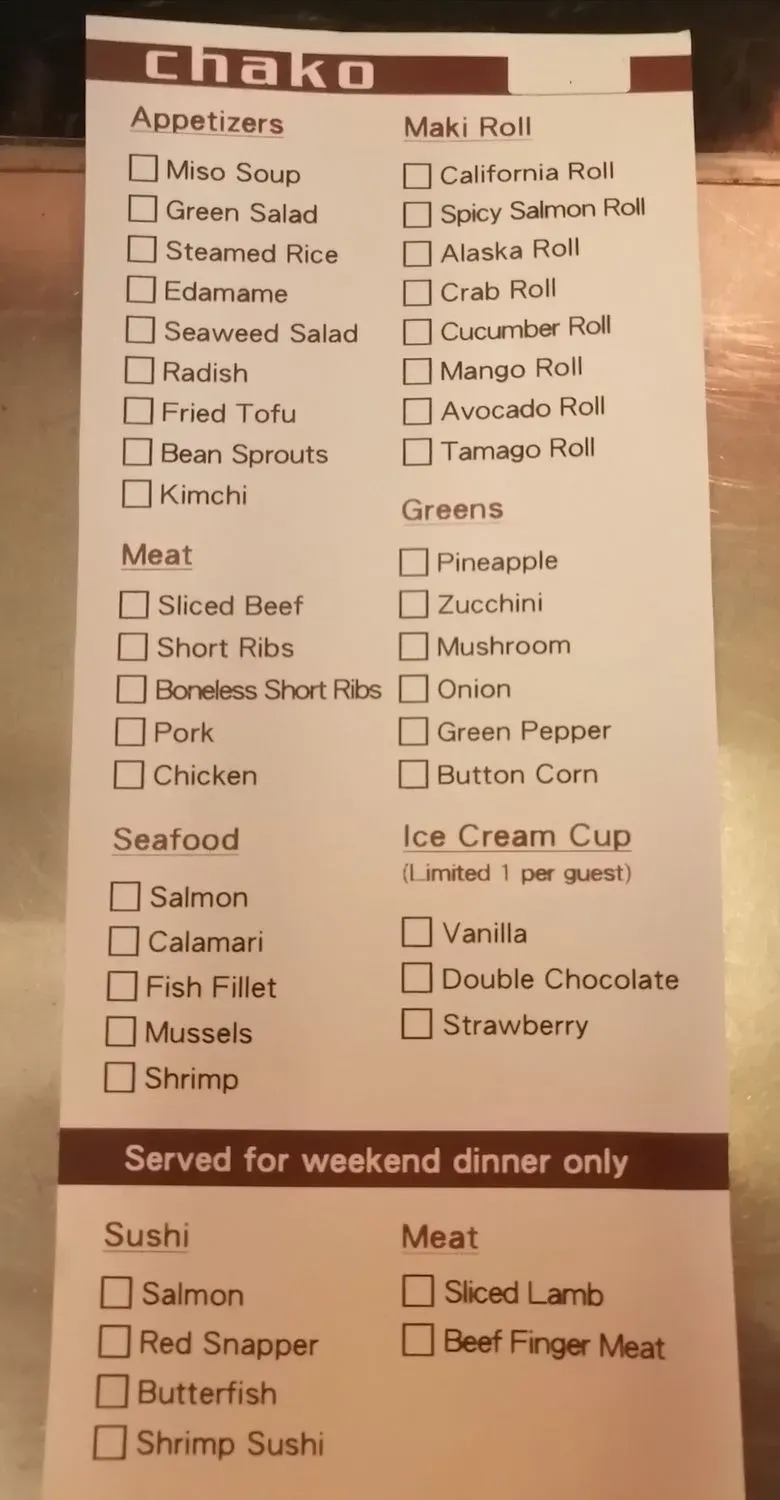 Menu 2