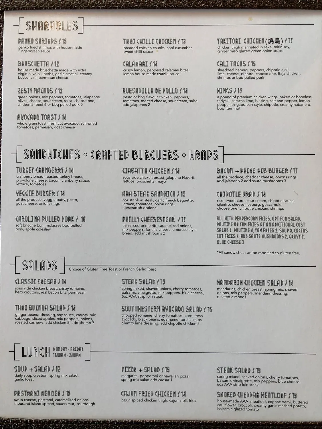 Menu 5