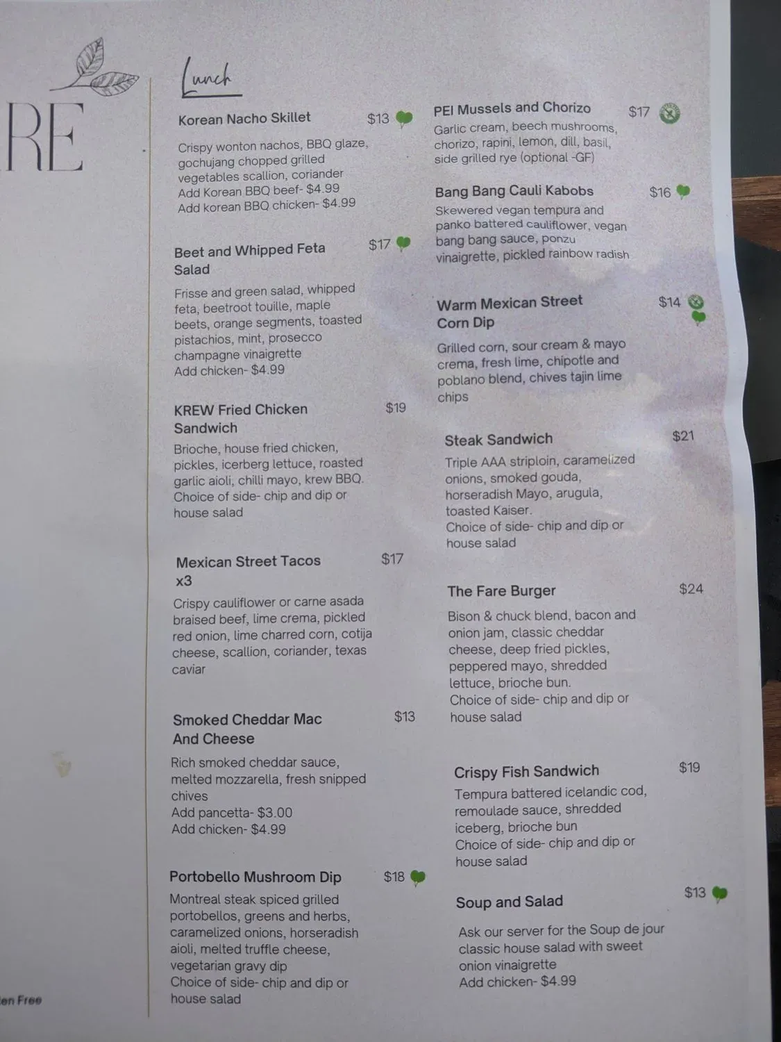 Menu 5