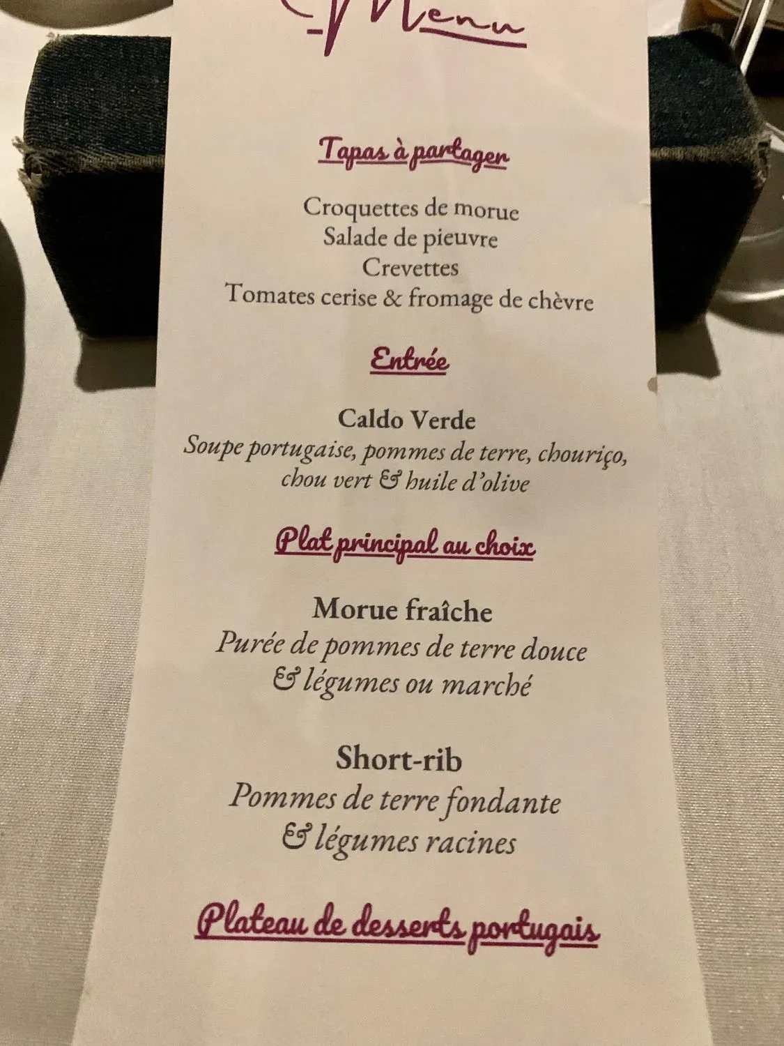 Menu 1