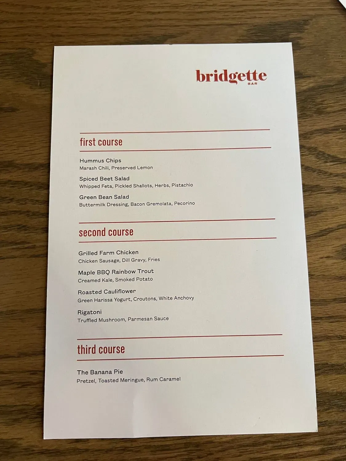 Menu 5