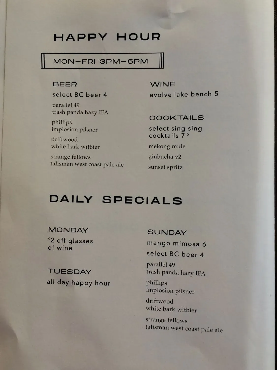 Menu 1