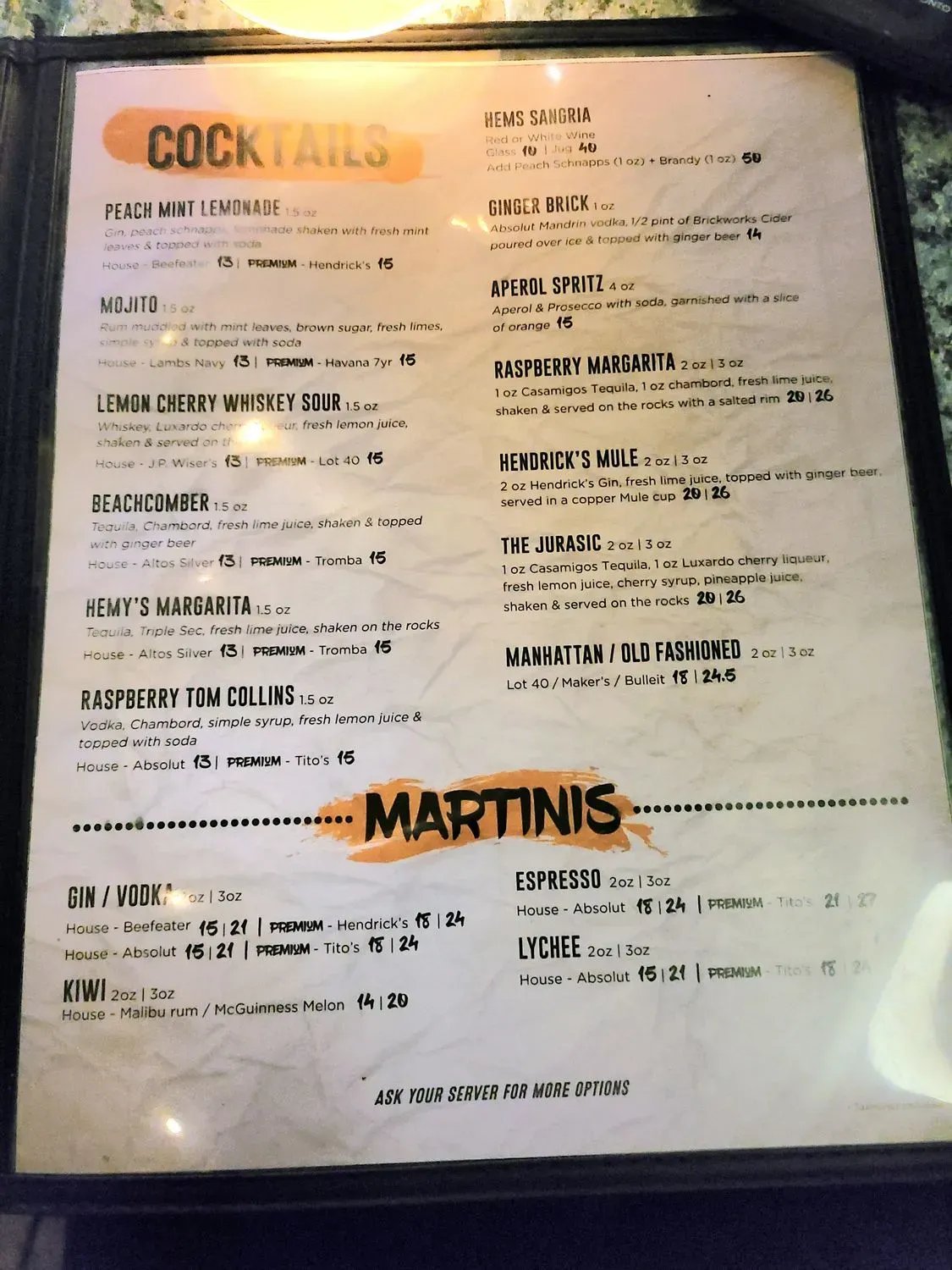 Menu 5