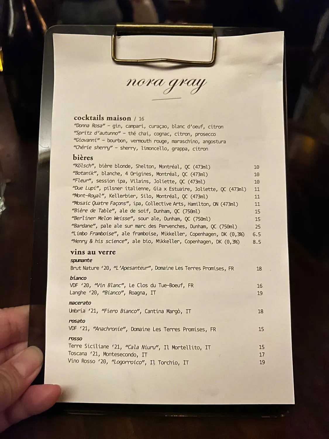 Menu 1