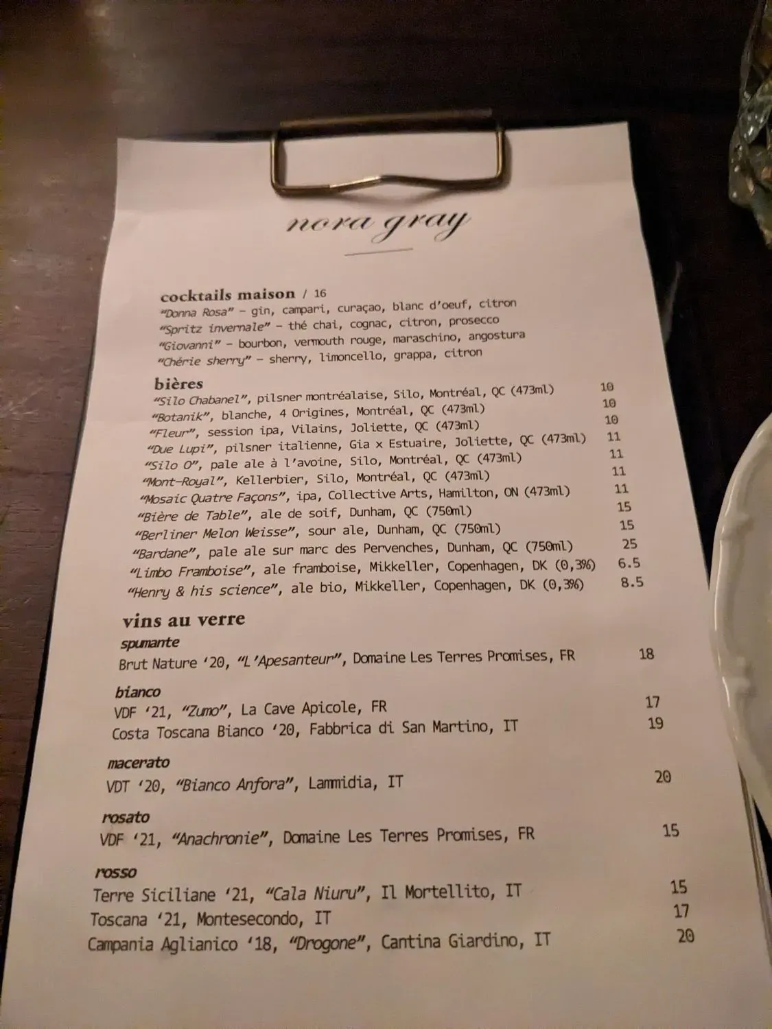 Menu 5