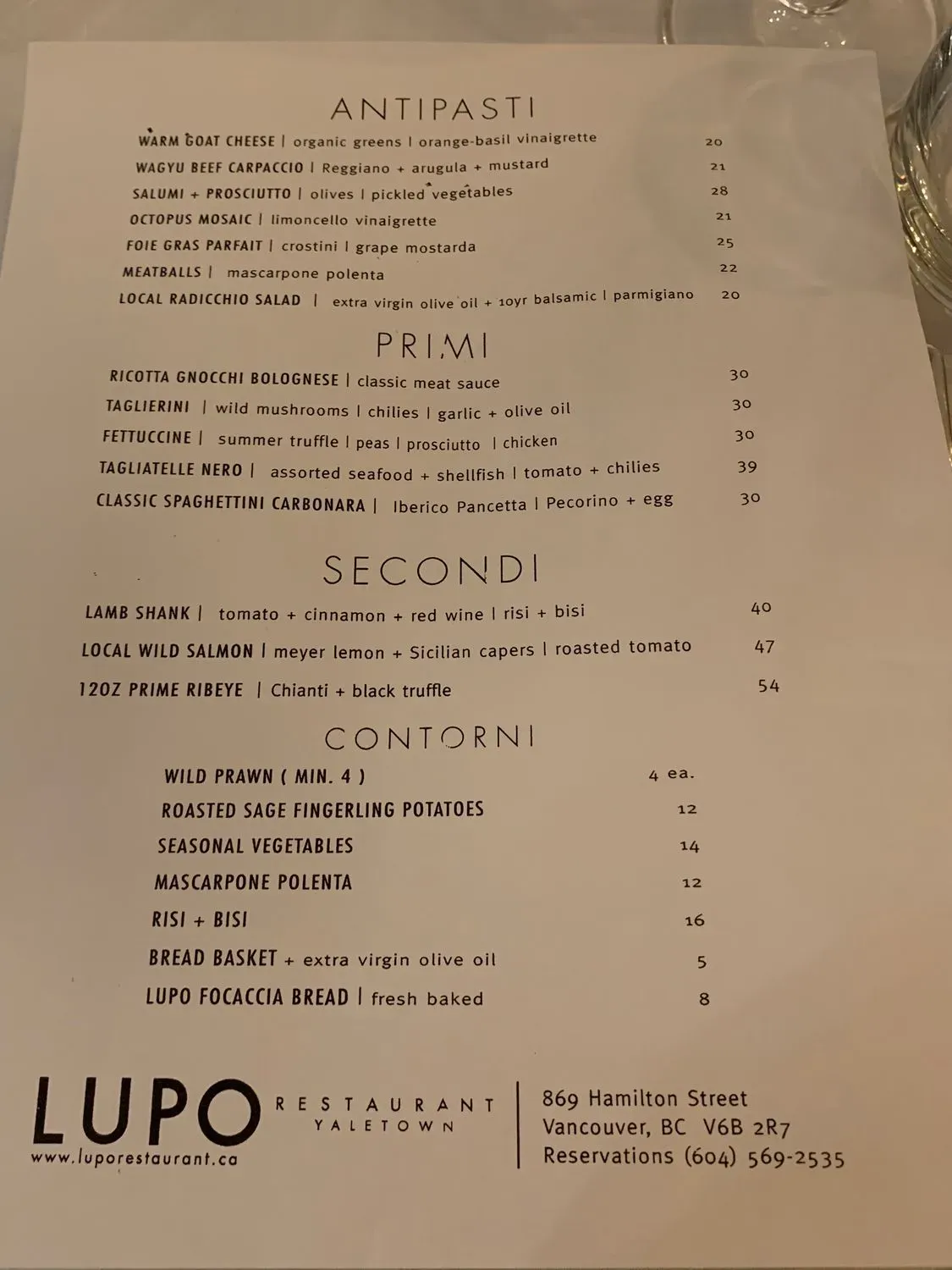 Menu 1