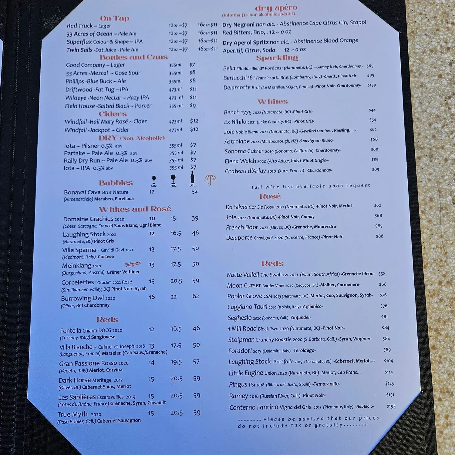 Menu 5