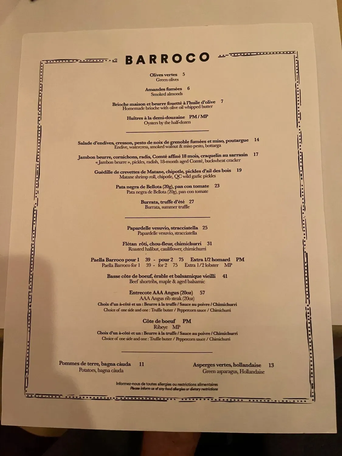 Menu 1