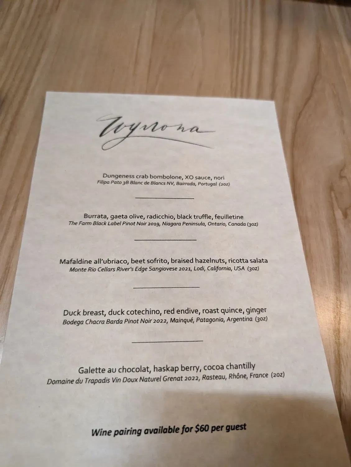 Menu 5