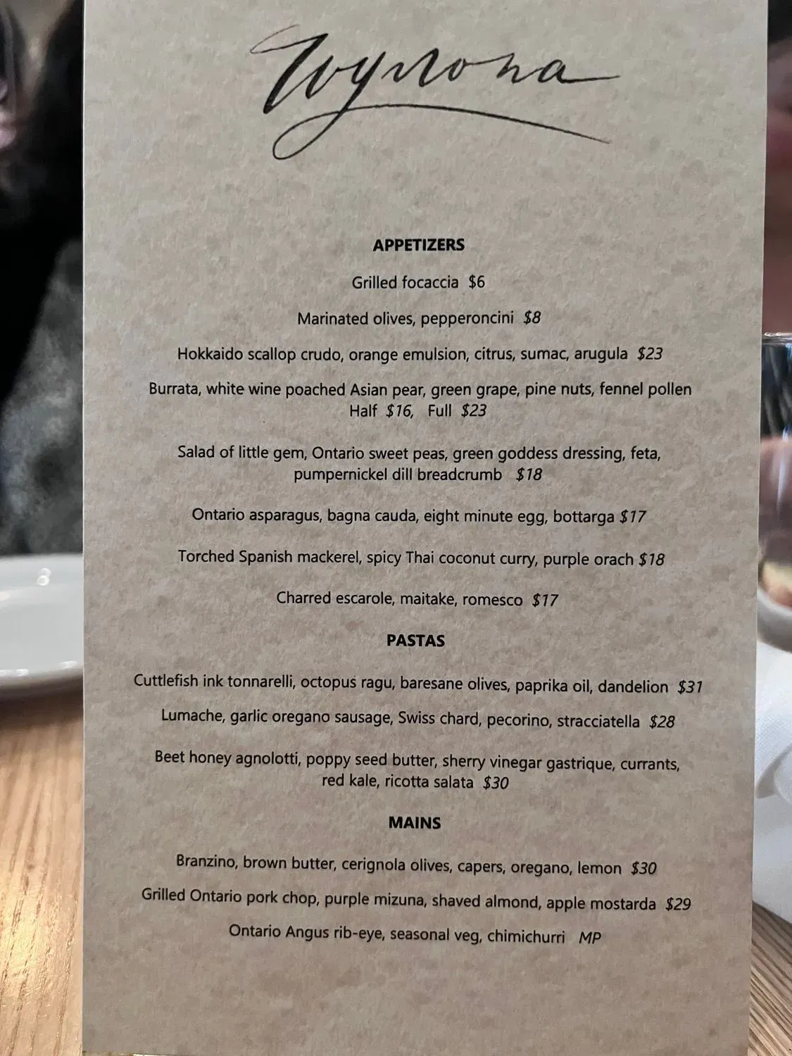 Menu 1