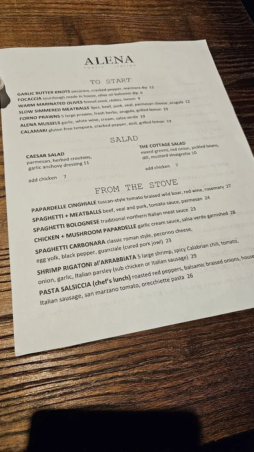 Menu 1