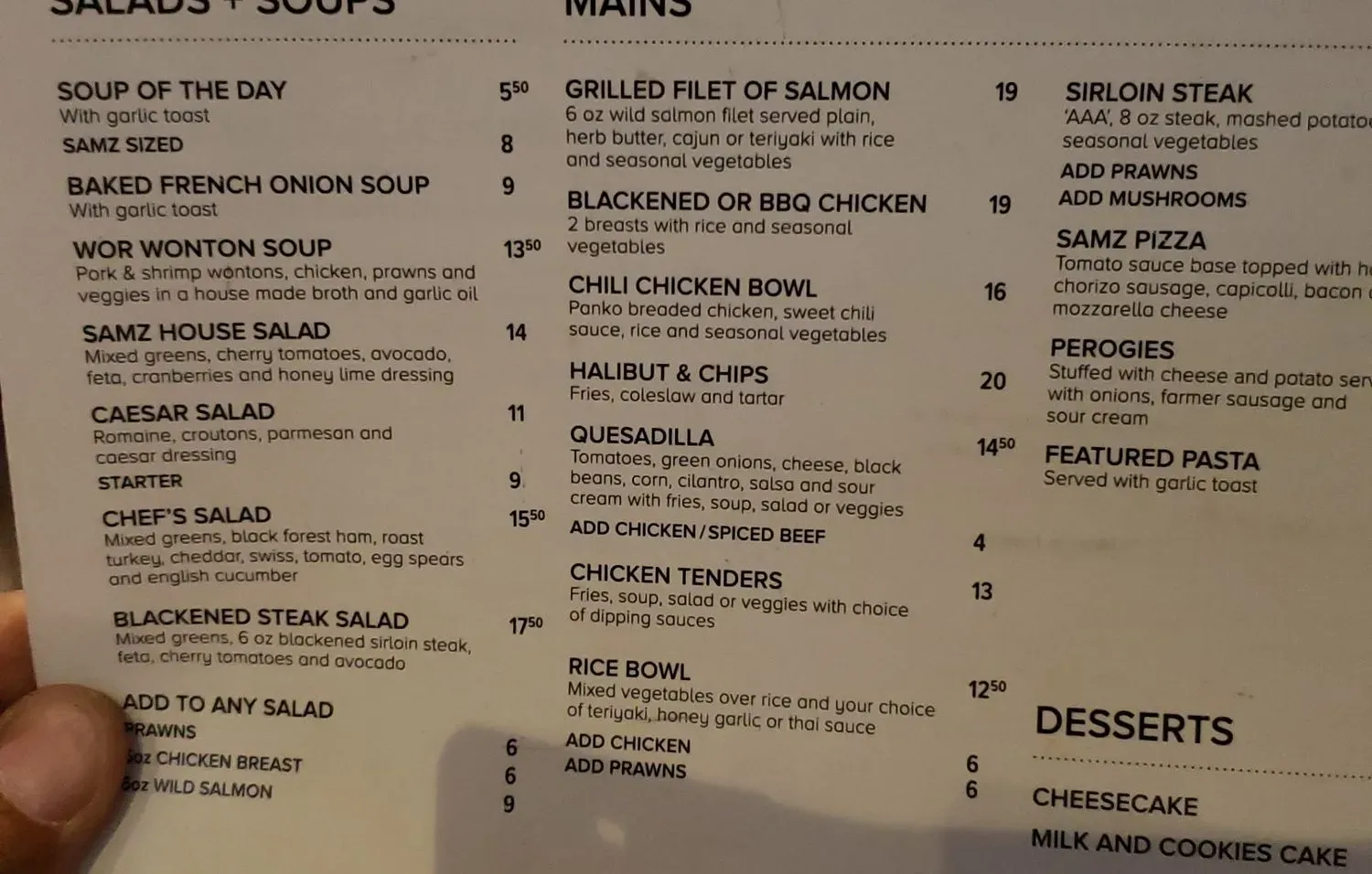 Menu 5