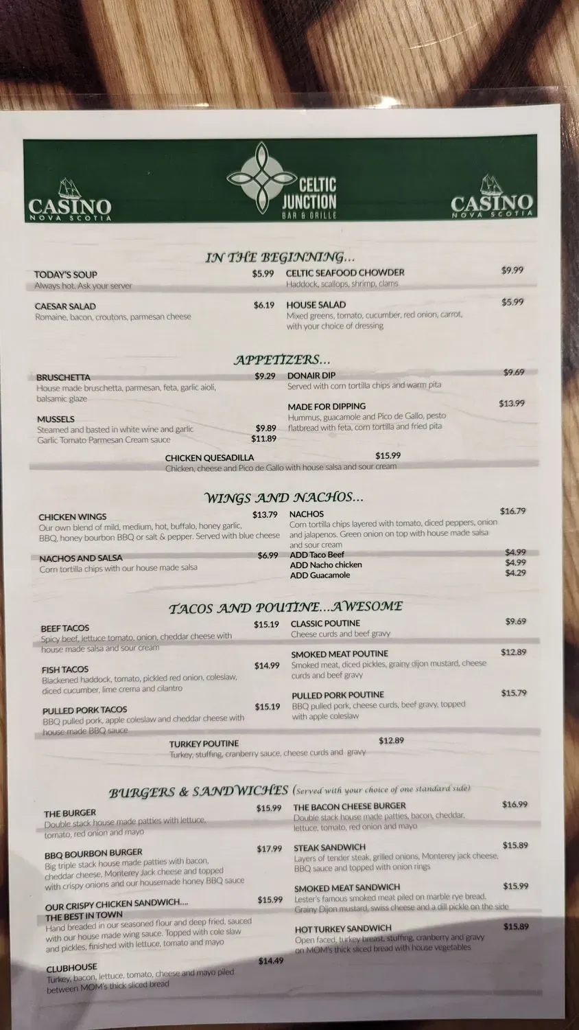 Menu 1