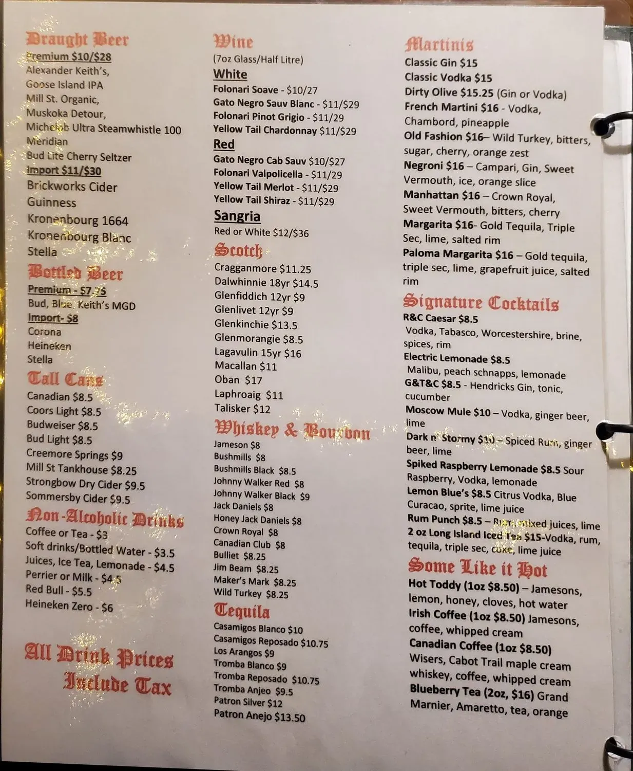 Menu 1