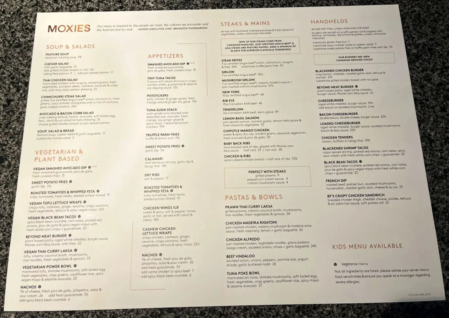 Menu 1