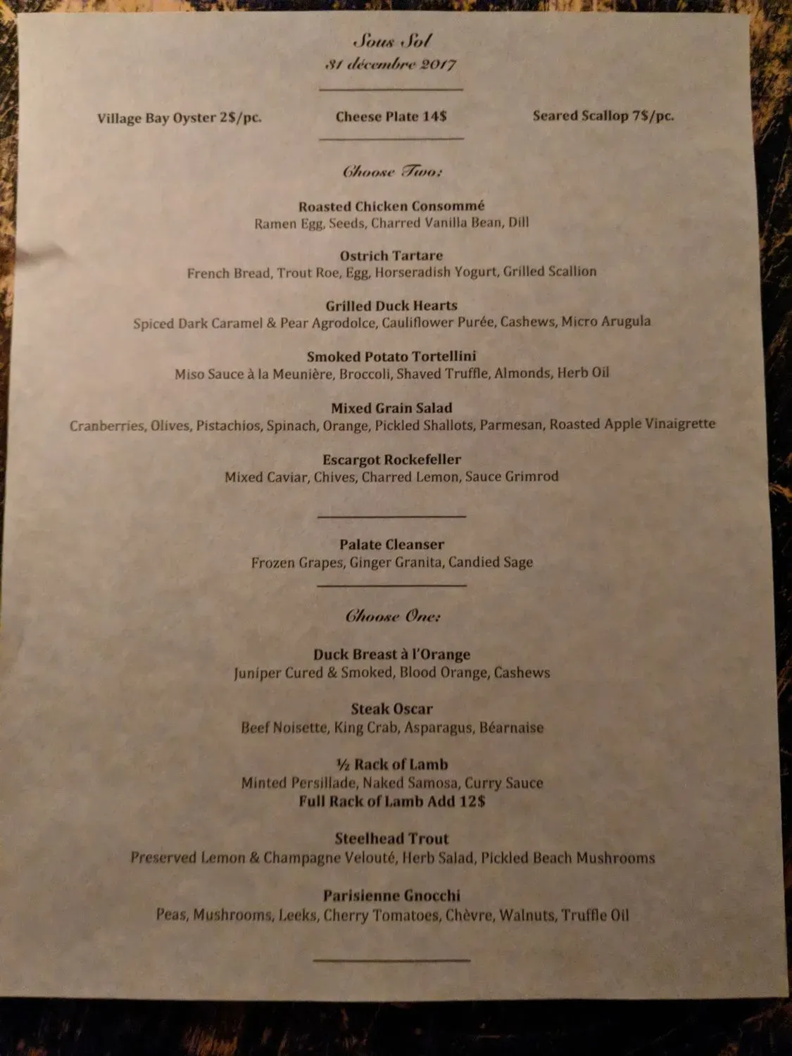 Menu 6