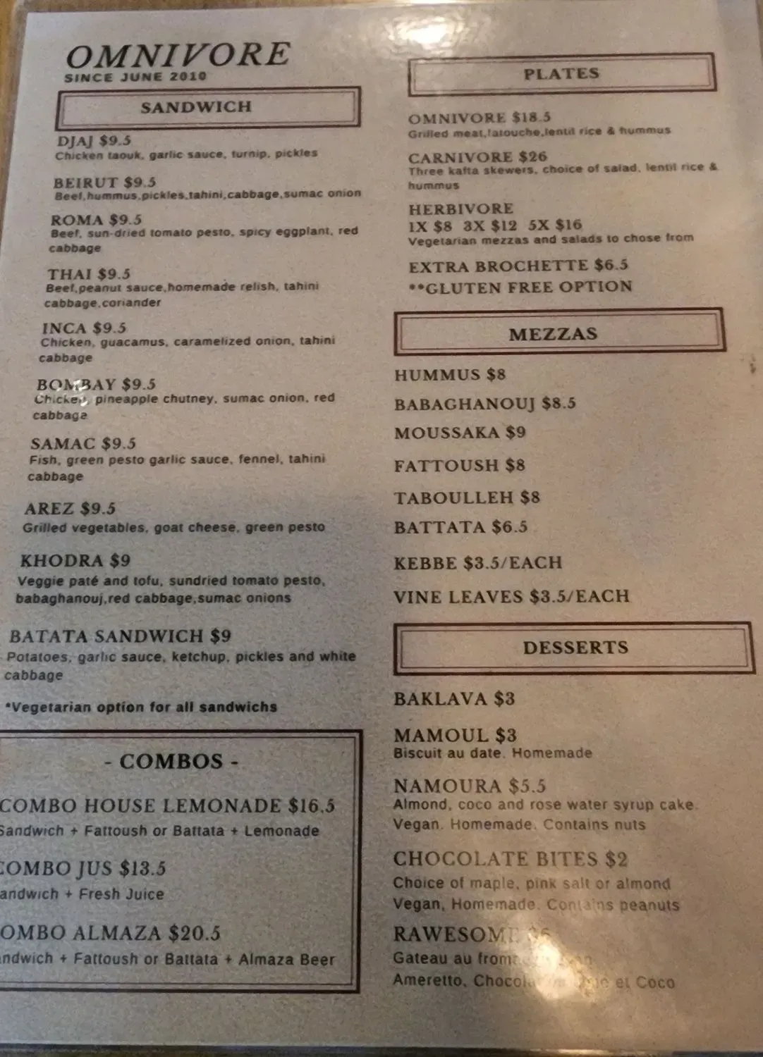 Menu 6