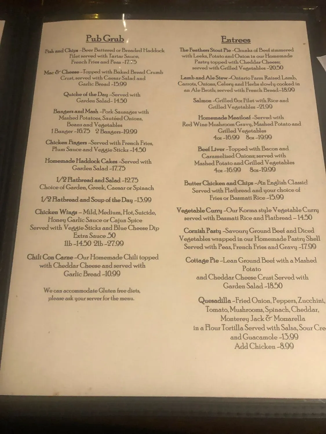 Menu 1