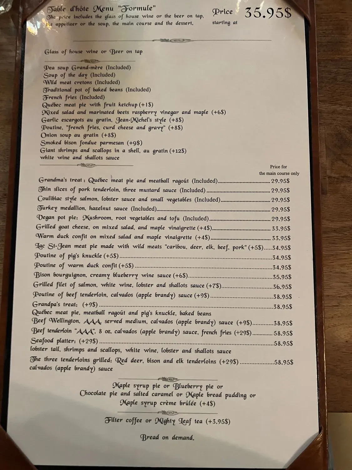 Menu 5