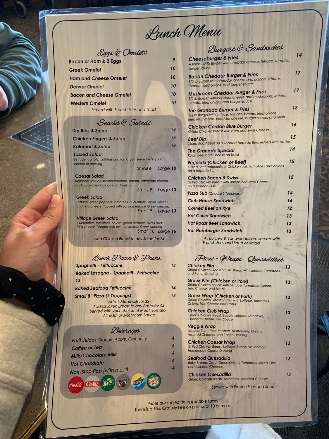 Menu 1