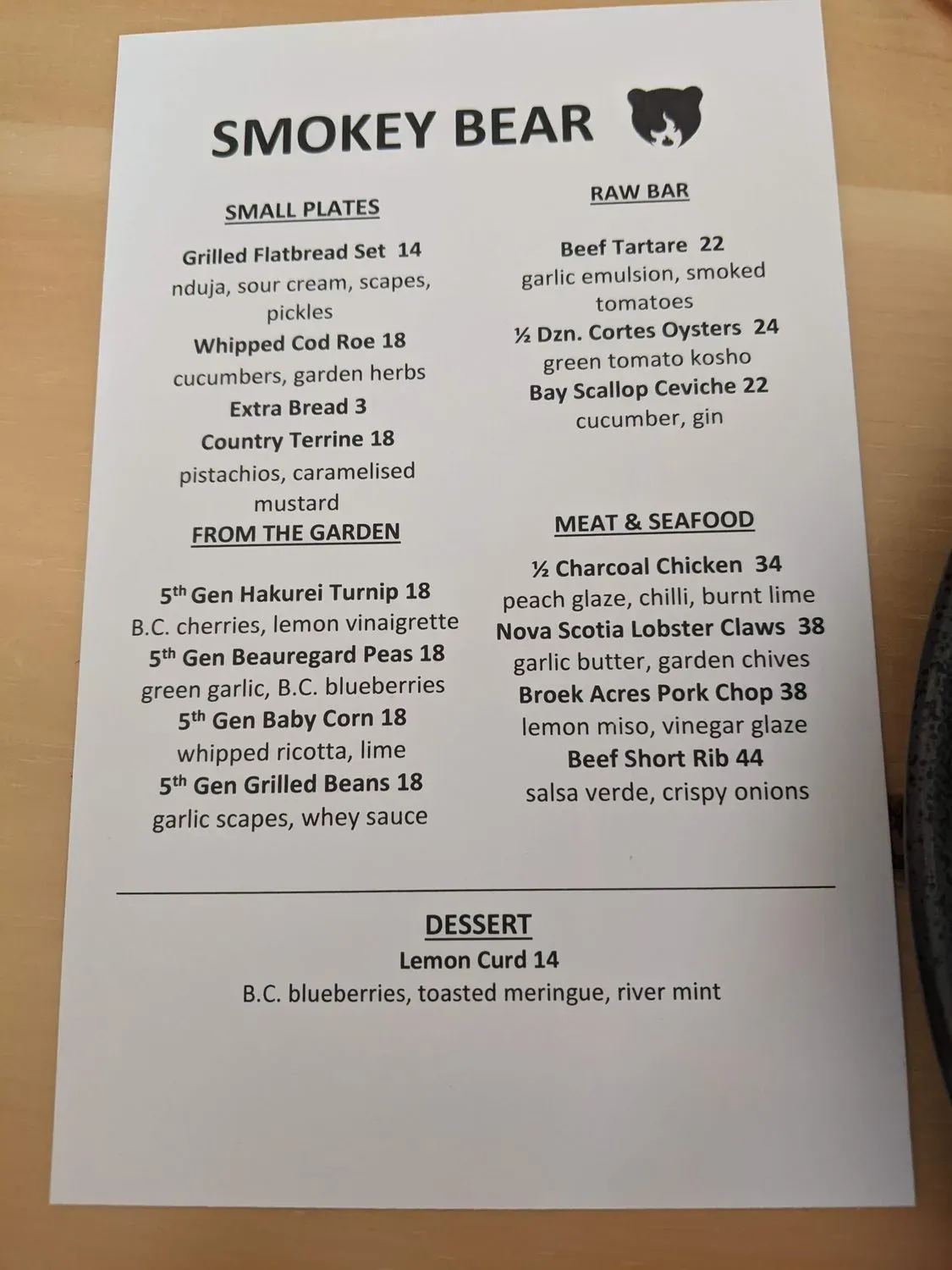 Menu 1